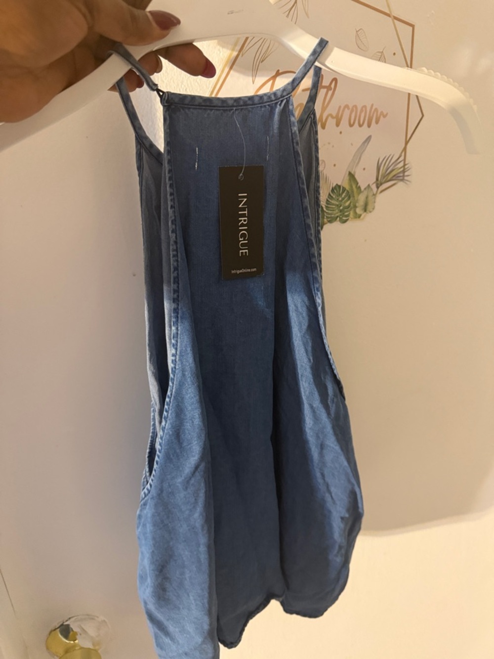 Washed Blue Lightweight Racerback Camisole - Picture 2 of 2